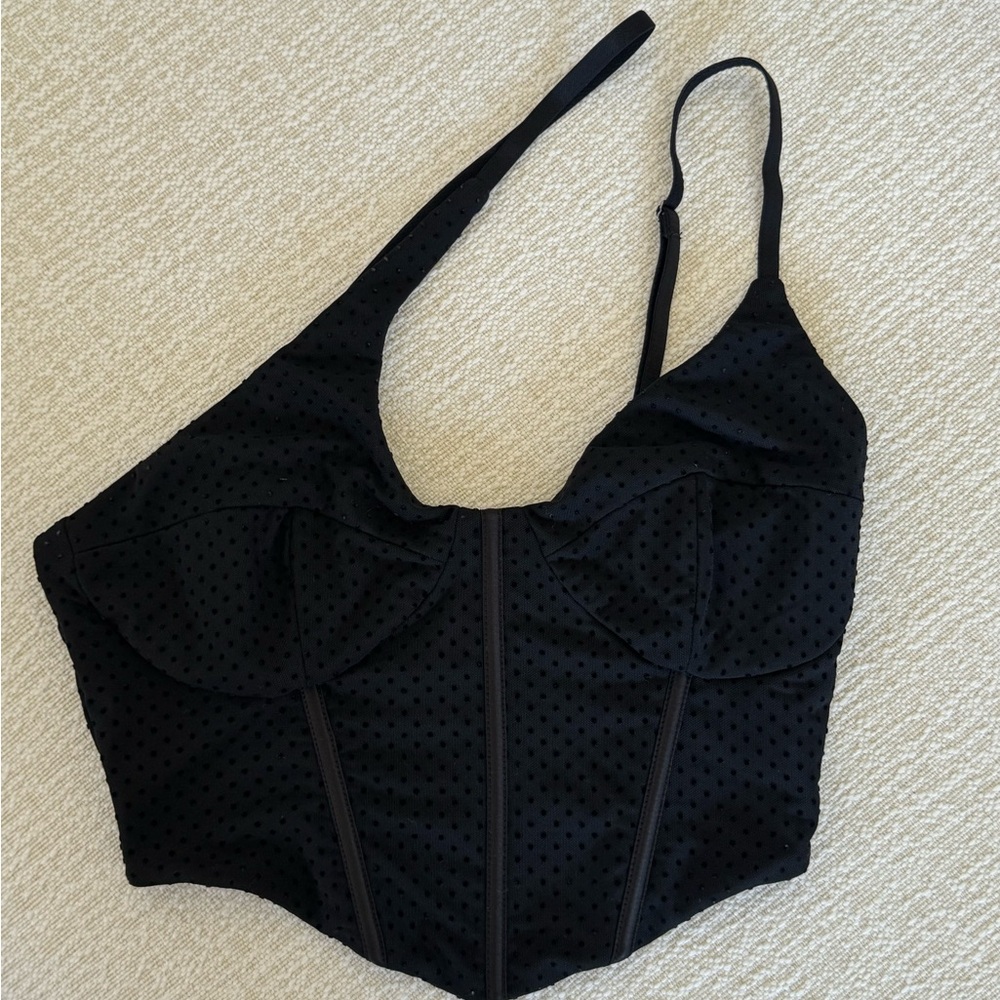 Princess Polly Black Polka Dot Crop Top